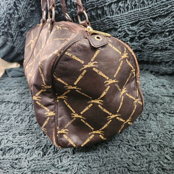 Vintage Longchamp Brown Mini Boston Bag - Picture 4 of 15